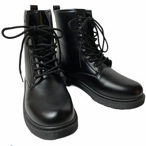 Charles Albert Doctor Combat Vegan Leather Boots